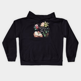 No plot just vibes bookish floral motif Kids Hoodie